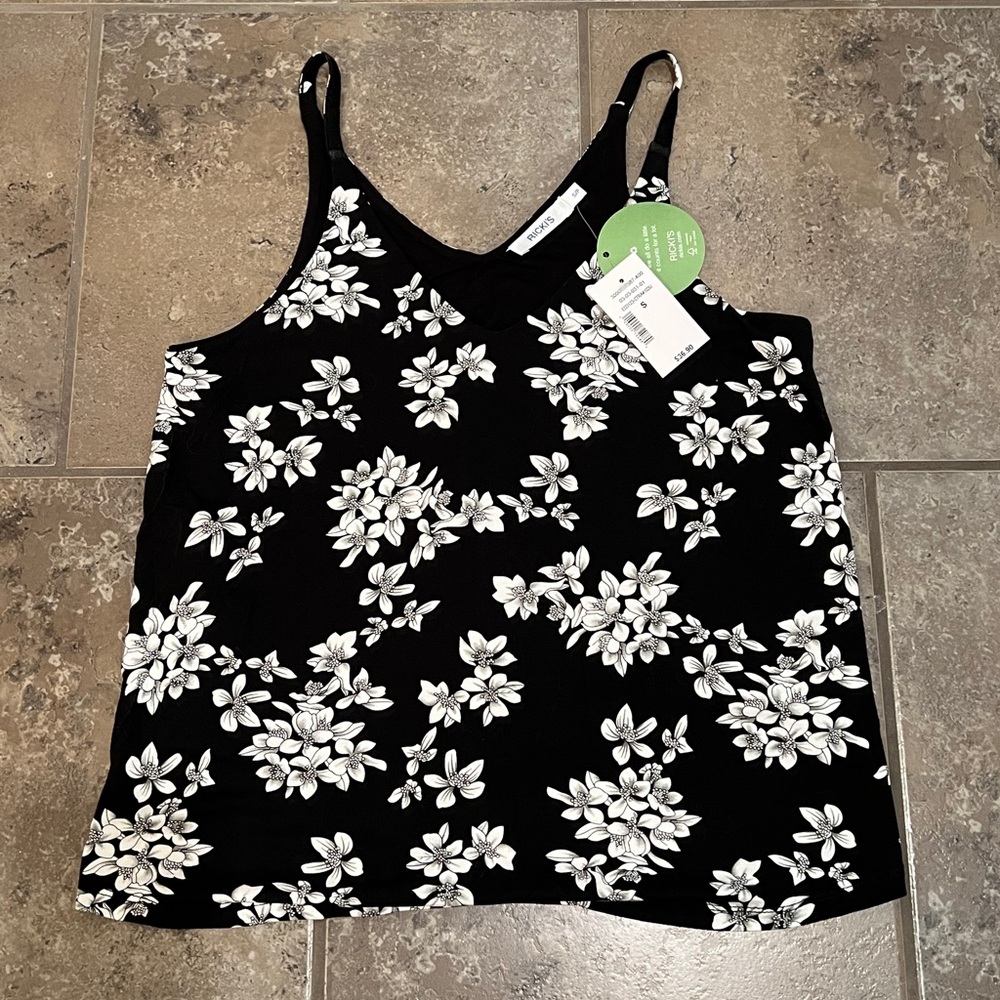 Ricki's Black and White Floral Camisole